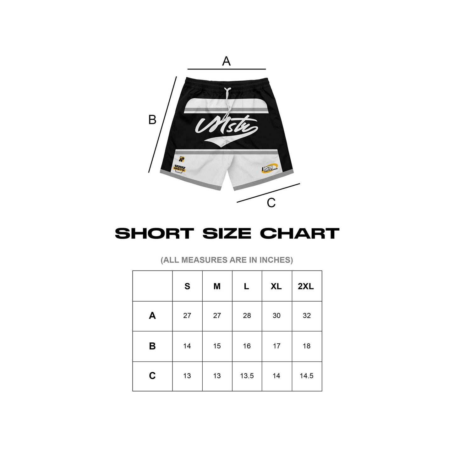 MSTR - TRICOLOR COLLECTION "GRIME" MESH SHORT (WB)