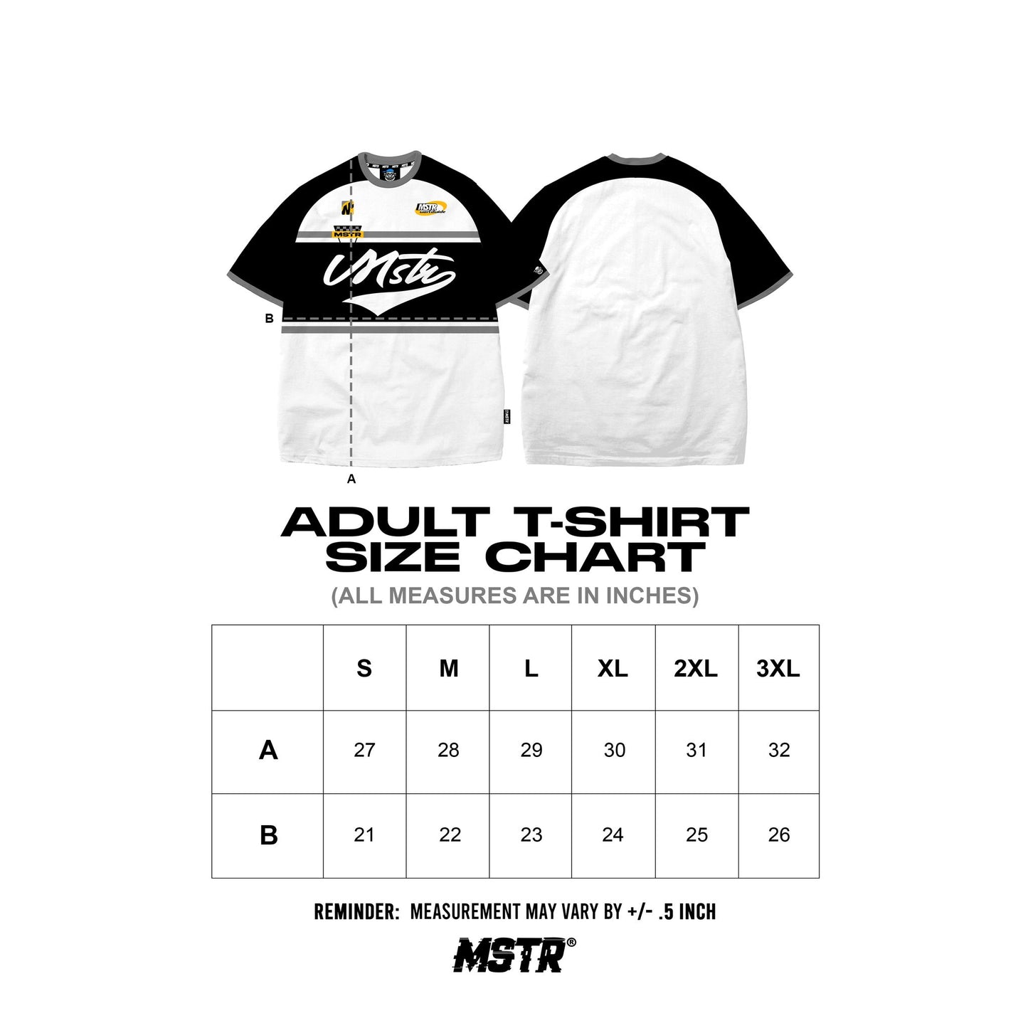 MSTR - TRICOLOR COLLECTION "GRIME" TSHIRT (WB)