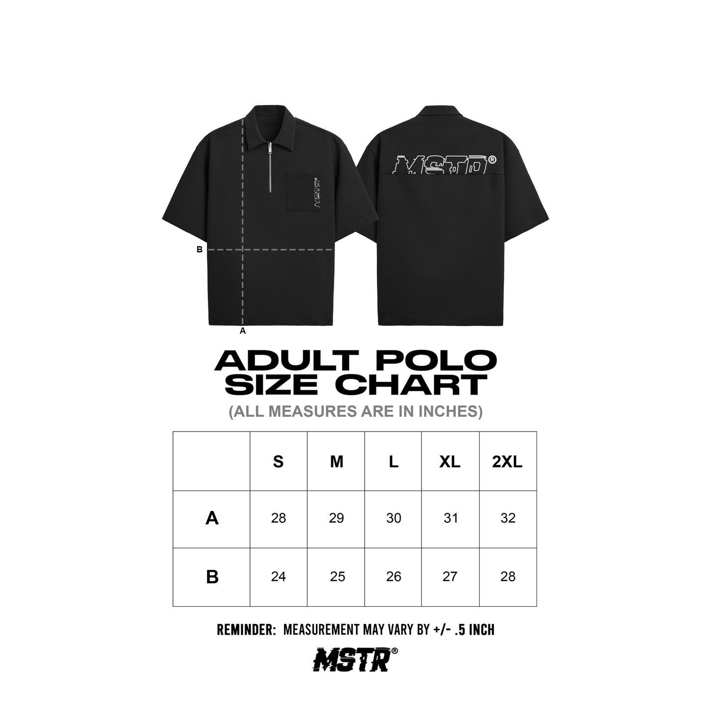 MSTR - ZIP COLLECTION "ZIP" POLO SHIRT (BLACK)