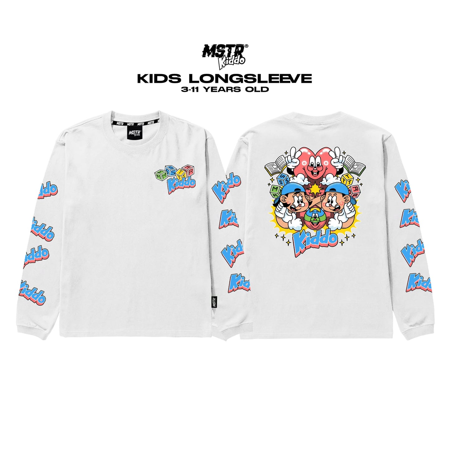 MSTR - YOUTHFUL COLLECTION "GOODJOB" KIDS LS (WHITE)