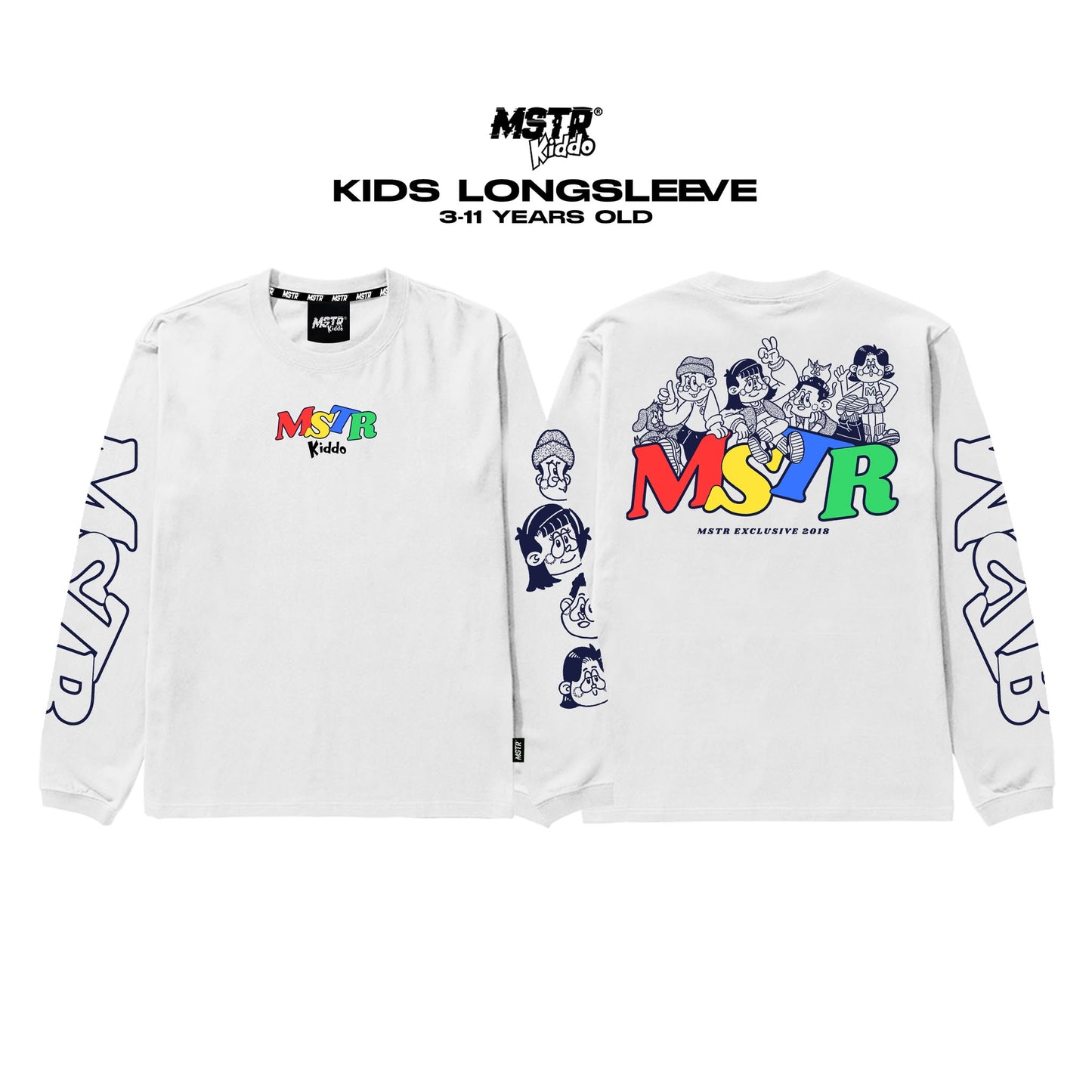 MSTR - YOUTHFUL COLLECTION "EQUABLE" KIDS LS (WHITE)