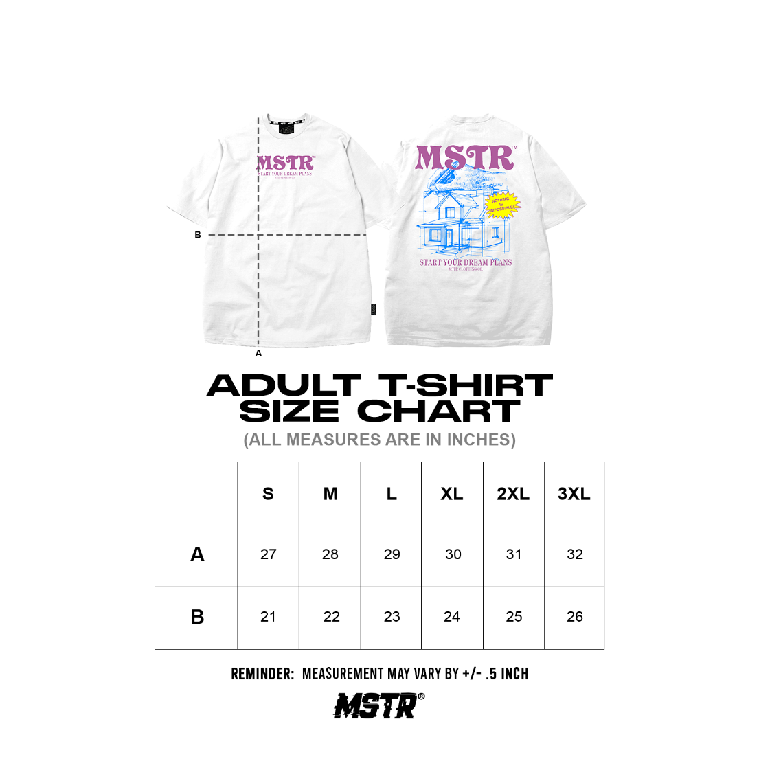 MSTR - ACKRO COLLECTION "ESTABLISH" TSHIRT (WHITE)