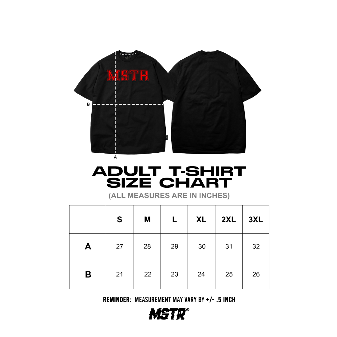 MSTR - ACKRO COLLECTION "BEHIND" TSHIRT (BLACK-RED)