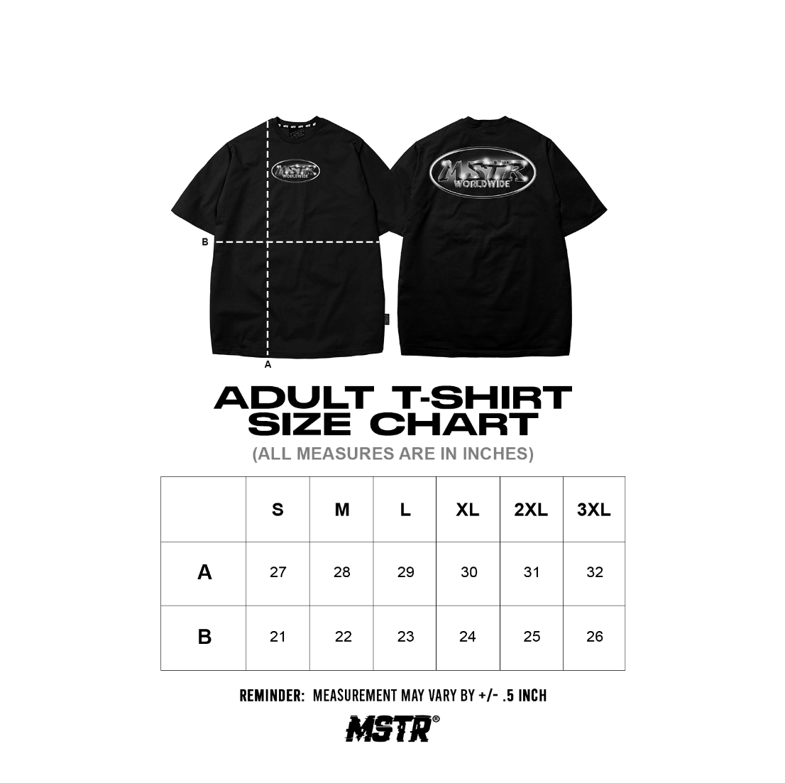 MSTR - ACKRO COLLECTION "CHROMII" TSHIRT (BLACK)
