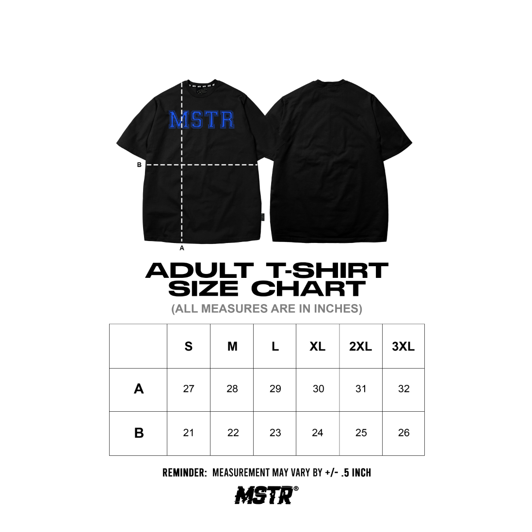 MSTR - ACKRO COLLECTION "BEHIND" TSHIRT (BLACK-BLUE)