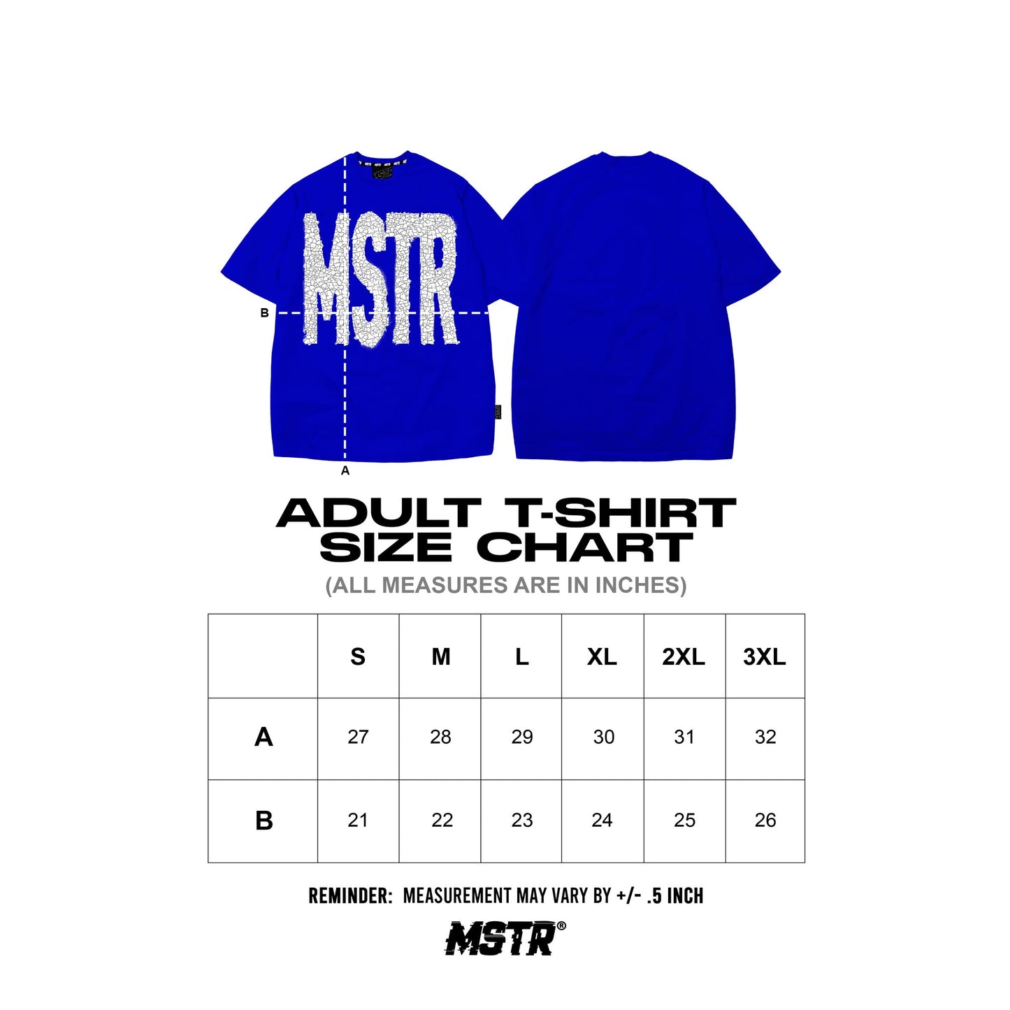 MSTR - ESCALATE COLLECTION "CRACK" TSHIRT (BLUE)