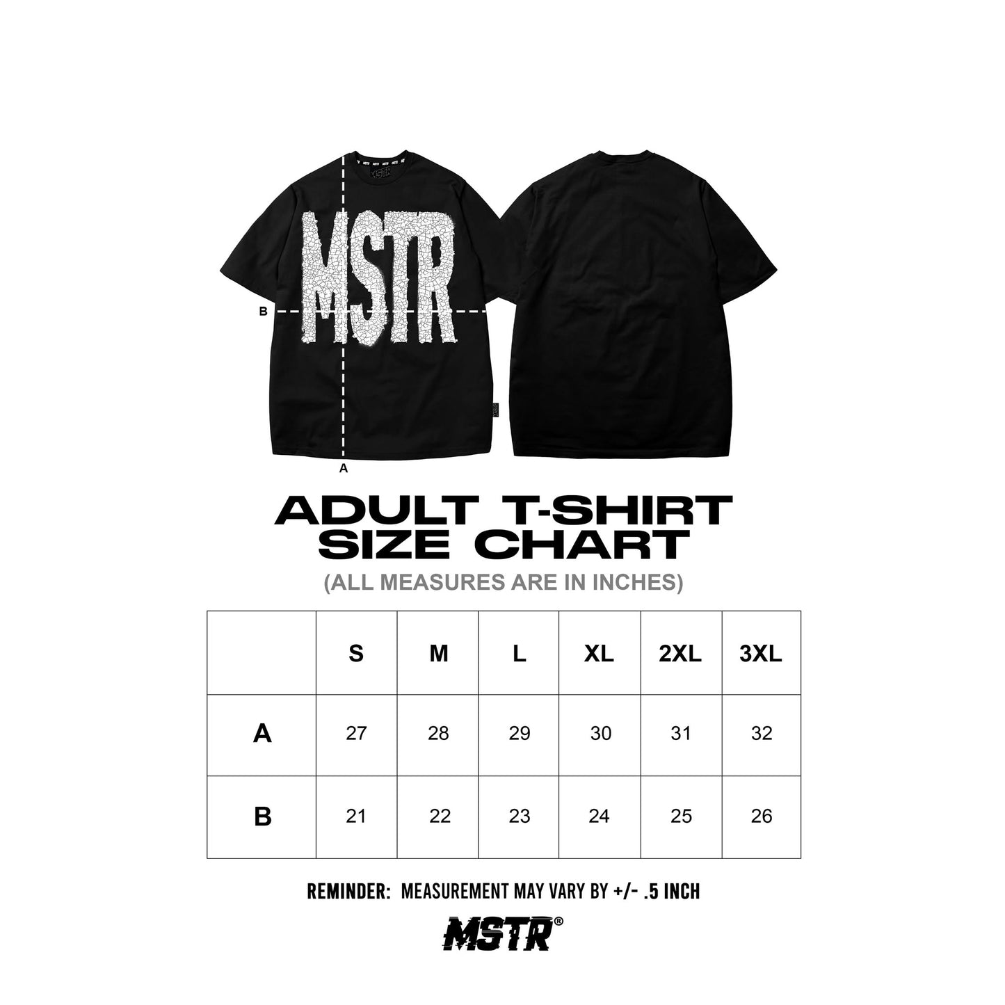 MSTR - ESCALATE COLLECTION "CRACK" TSHIRT (BLACK)