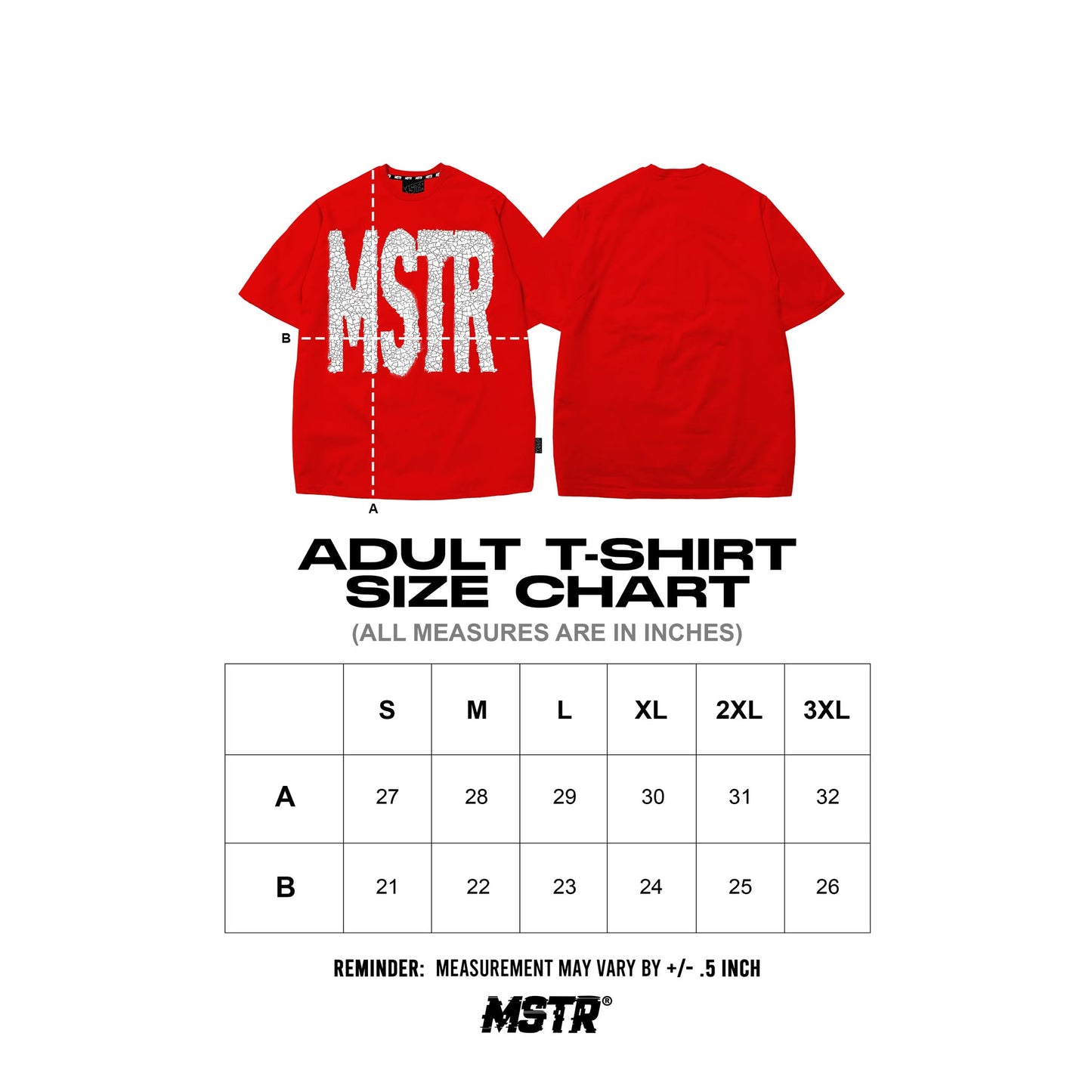 MSTR - ESCALATE COLLECTION "CRACK" TSHIRT (RED)