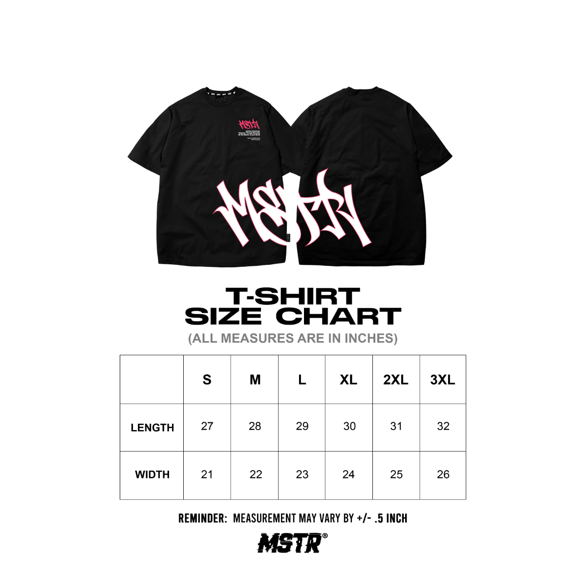 MSTR - CHRONIC COLLECTION "EMPOWER" TSHIRT (BLACK)