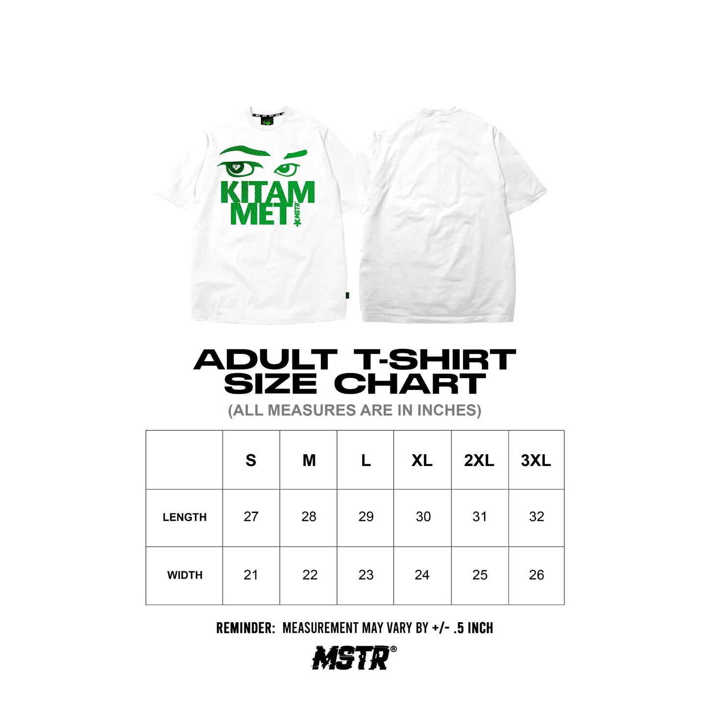 MSTR X HUSTLIN COLLAB 2025 "KITAMMET" TSHIRT (WHITE)