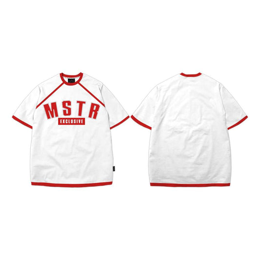 MSTR - HOARD COLLECTION "H8" EMBOSSED CUT & SEW TSHIRT (WHITE)