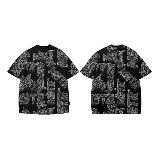 MSTR - FULL PRINT COLLECTION "PILED" TSHIRT (BLACK)