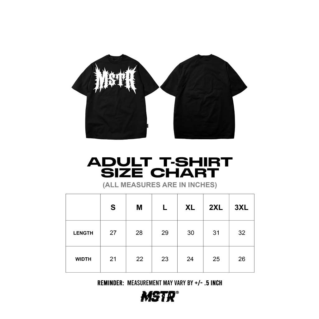 MSTR - PIXIE COLLECTION "BLITZ" EMBOSSED TSHIRT (BLACK)