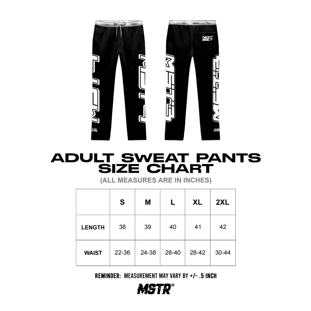 MSTR - HOARD COLLECTION "H3" SWEATPANTS (BLACK)