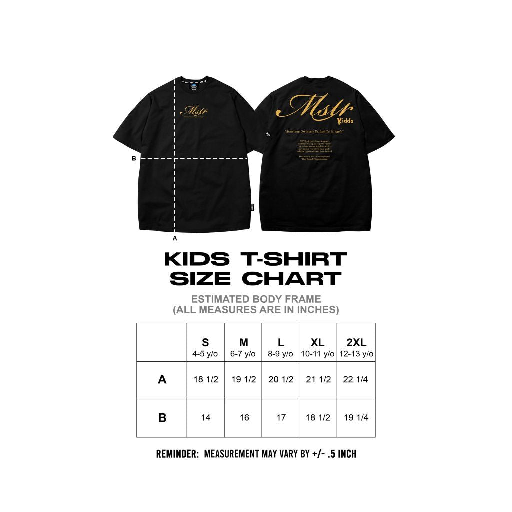 MSTR - KIDDO COLLECTION "AGDS" KIDS TS (BLACK)