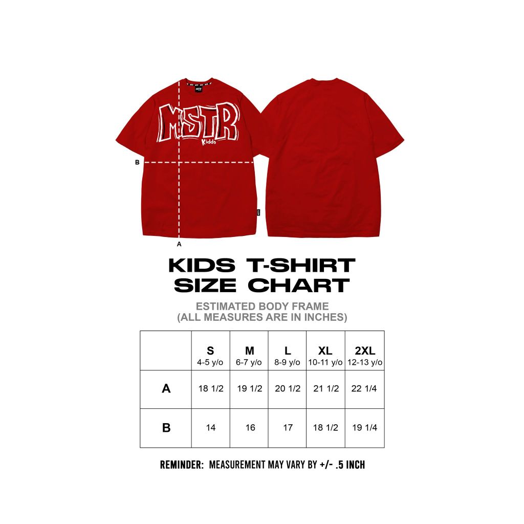 MSTR - KIDDO COLLECTION "B&Y V2" KIDS TS (RED)