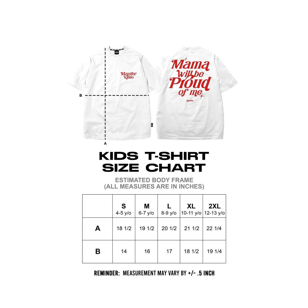 MSTR - KIDDO COLLECTION "PROUD" KIDS TS (WHITE)