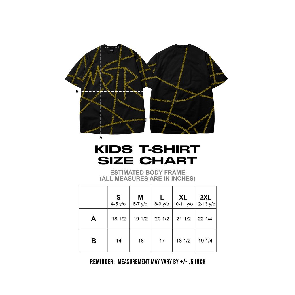 MSTR - KIDDO COLLECTION "CHAIN" KIDS TS (BLACK)