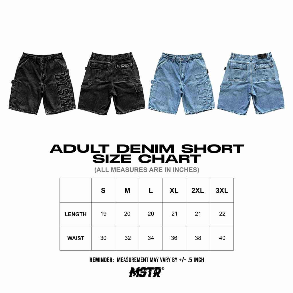 MSTR - DENIM COLLECTION "BEHIND" DENIM SHORT (BLACK)