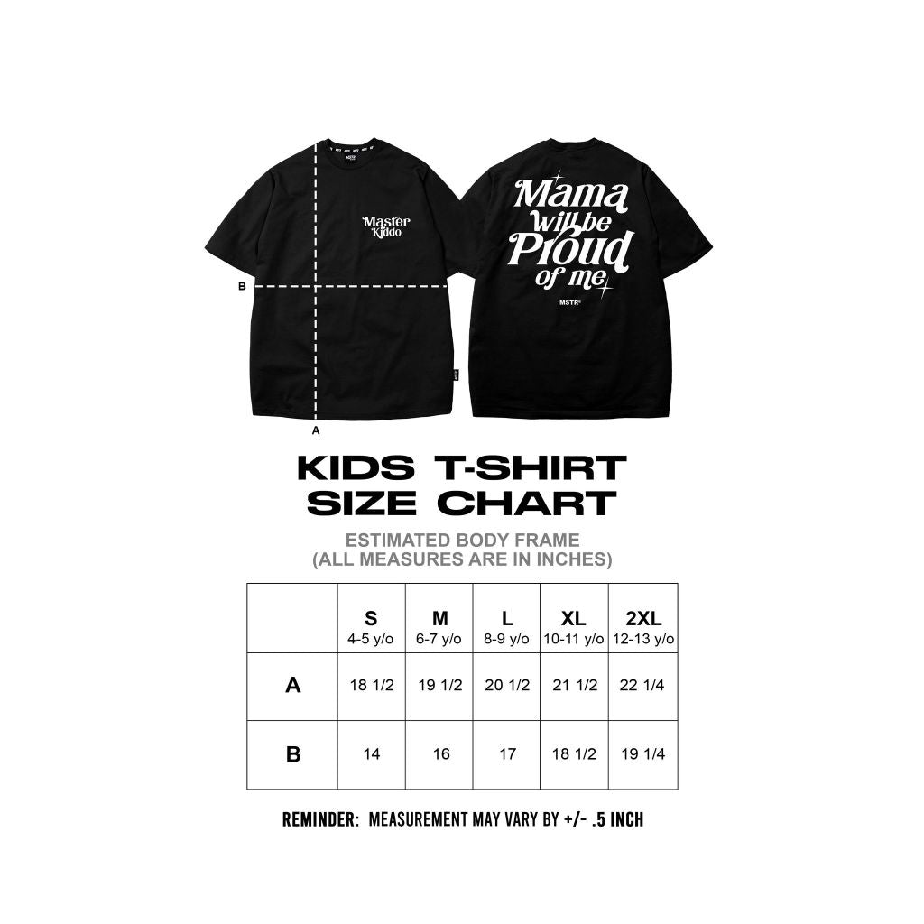 MSTR - KIDDO COLLECTION "PROUD" KIDS TS (BLACK)