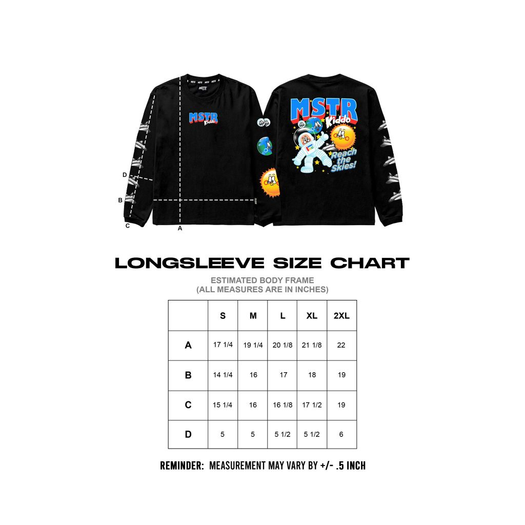 MSTR - YOUTHFUL COLLECTION "COSMO" KIDS LS (BLACK)