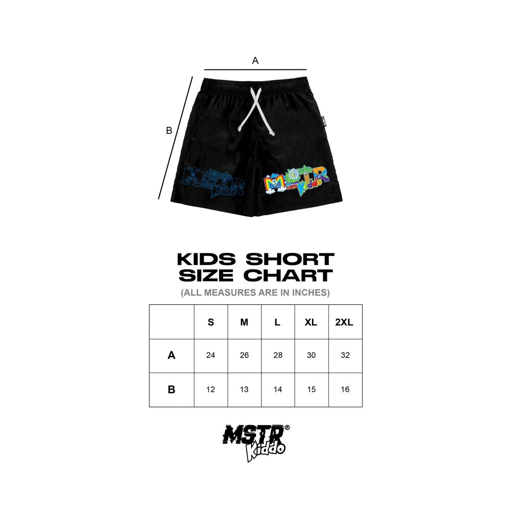 MSTR - YOUTHFUL COLLECTION "PRISM" KIDS SHORT (BLACK)