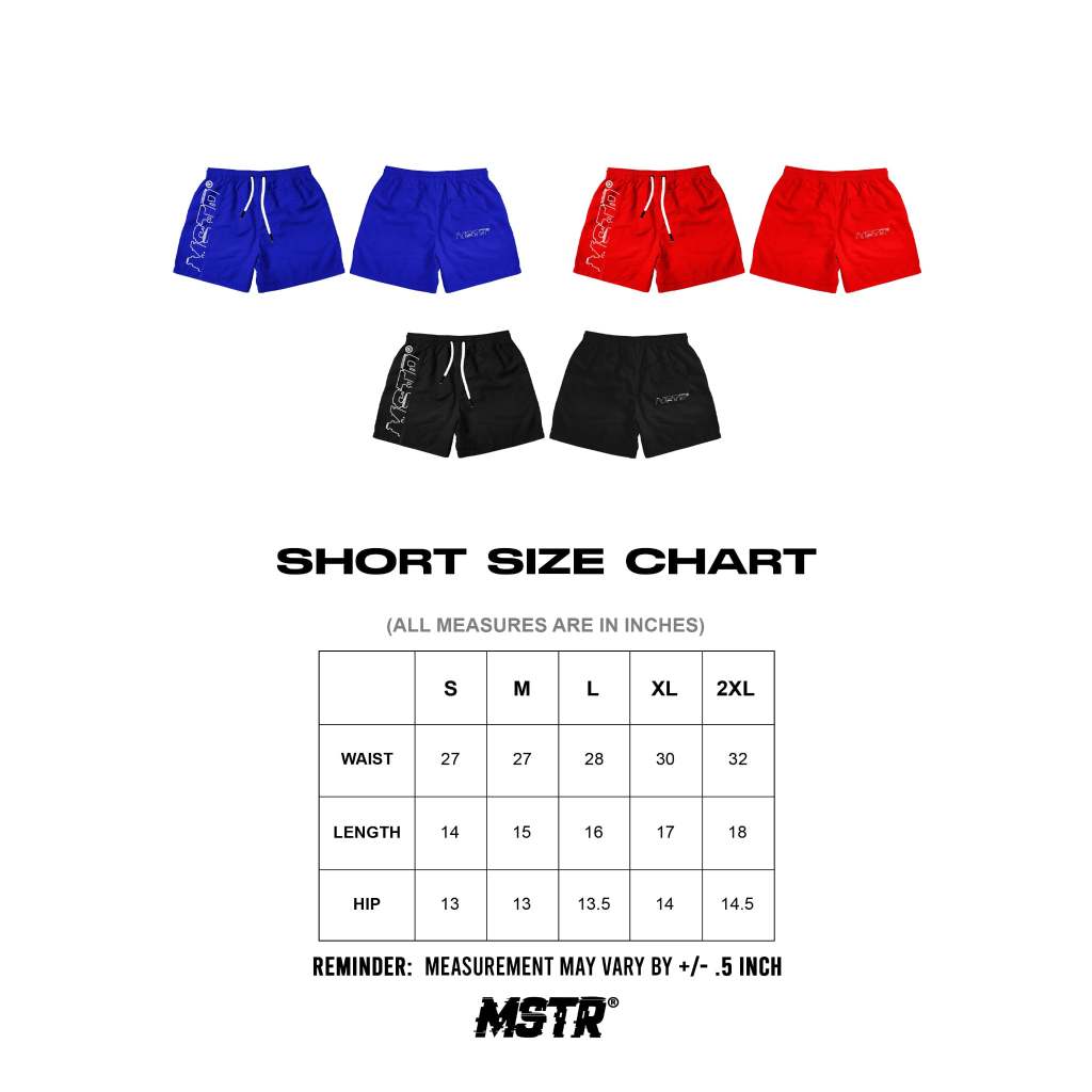 MSTR - ESCALATE COLLECTION "RETREAT" MESH SHORT (BLUE)