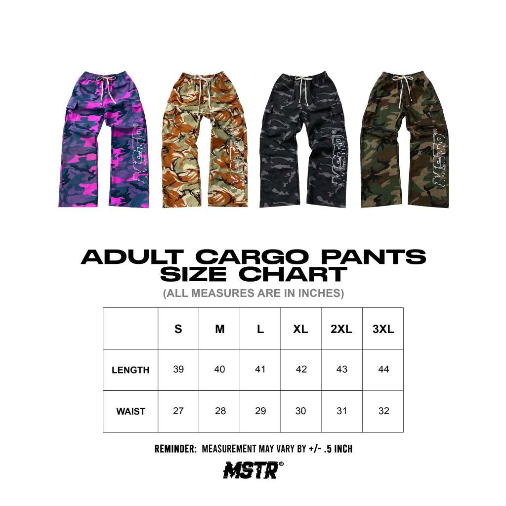 MSTR - CAMOUFLAGE COLLECTION "STRING CAMOU" PANTS (BLACK)