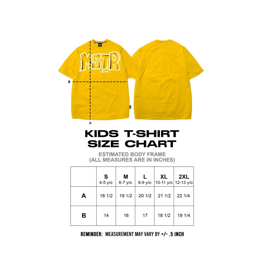 MSTR - KIDDO COLLECTION "B&Y V2" KIDS TS (YELLOW)