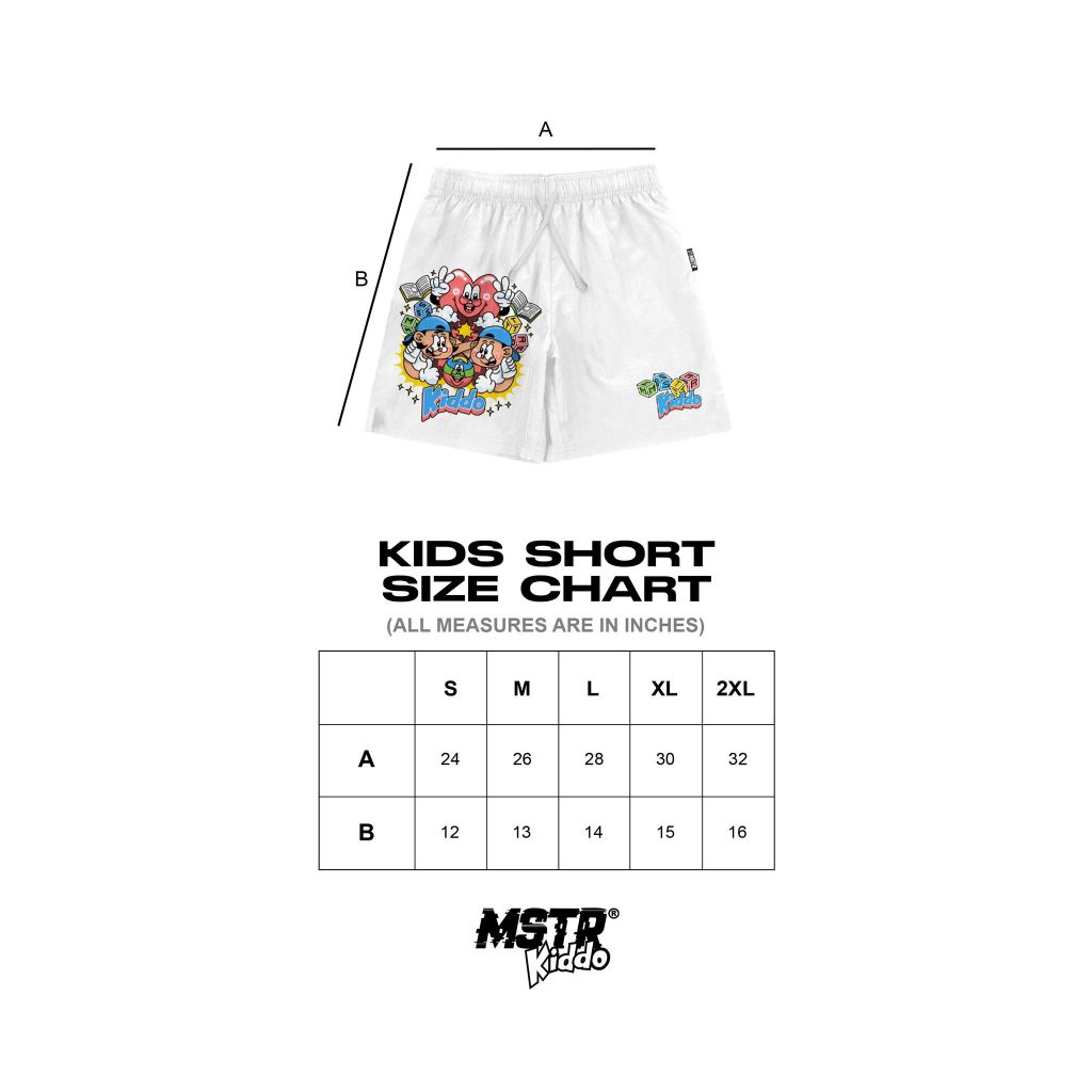 MSTR - YOUTHFUL COLLECTION "GOODJOB" KIDS SHORT (WHITE)