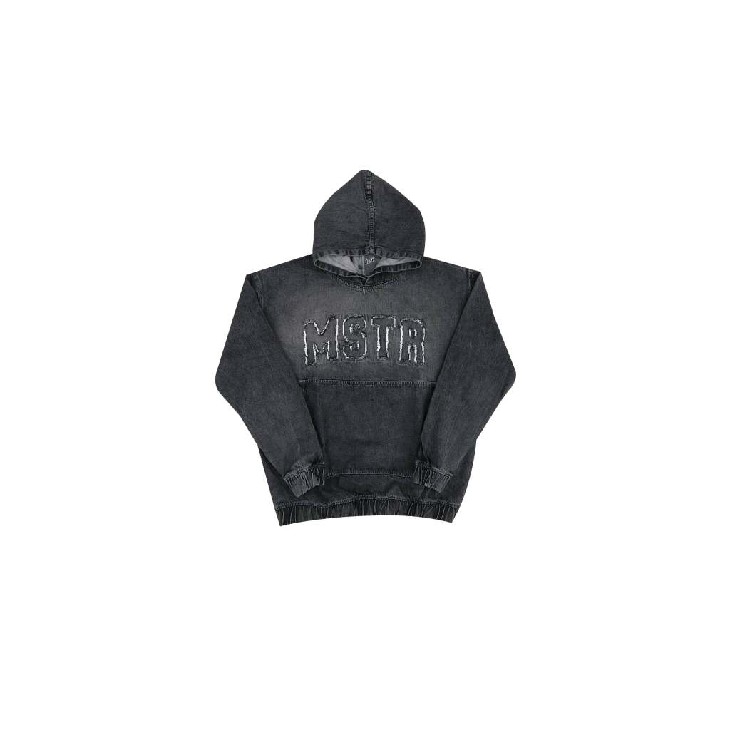 MSTR - DENIM COLLECTION "BEHIND" DENIM HOODIE (BLACK)