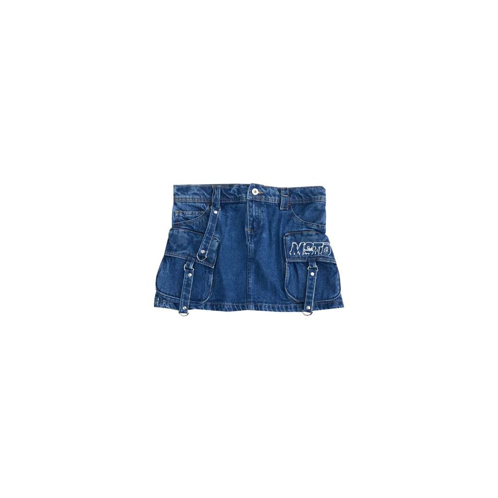 MSTR - DENIM COLLECTION "BEHIND" DENIM SKIRT (BLUE)