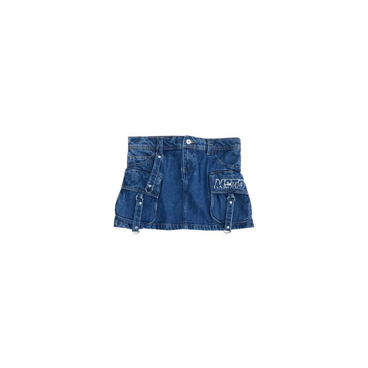 MSTR - DENIM COLLECTION "BEHIND" DENIM SKIRT (BLUE)