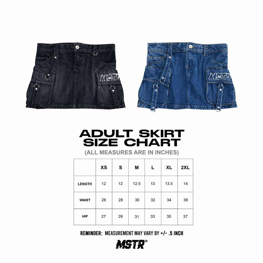 MSTR - DENIM COLLECTION "BEHIND" DENIM SKIRT (BLUE)
