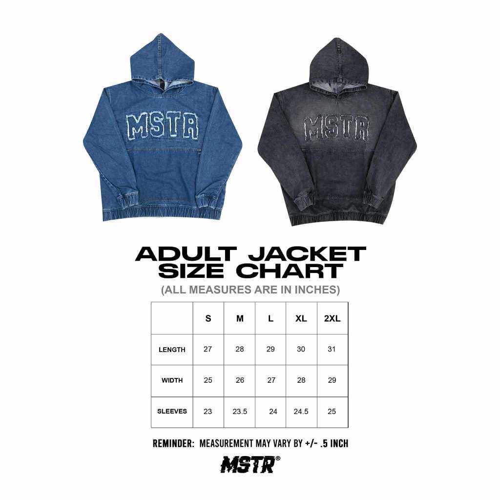 MSTR - DENIM COLLECTION "BEHIND" DENIM HOODIE (BLUE)