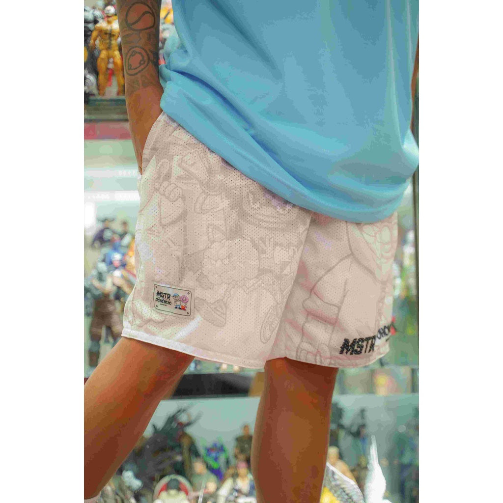 MSTR X DOHONCHO COLLAB - MECHA MESH SHORT (WHITE)