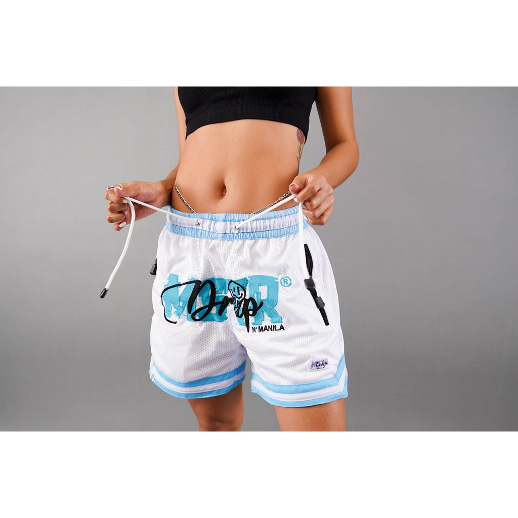 MSTR X DRIP COLLAB - PATCH MESH SHORT (WHITE)