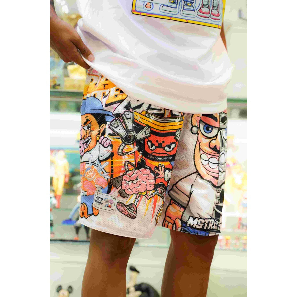 MSTR X DOHONCHO COLLAB - FULL MECHA MESH SHORT (WHITE)