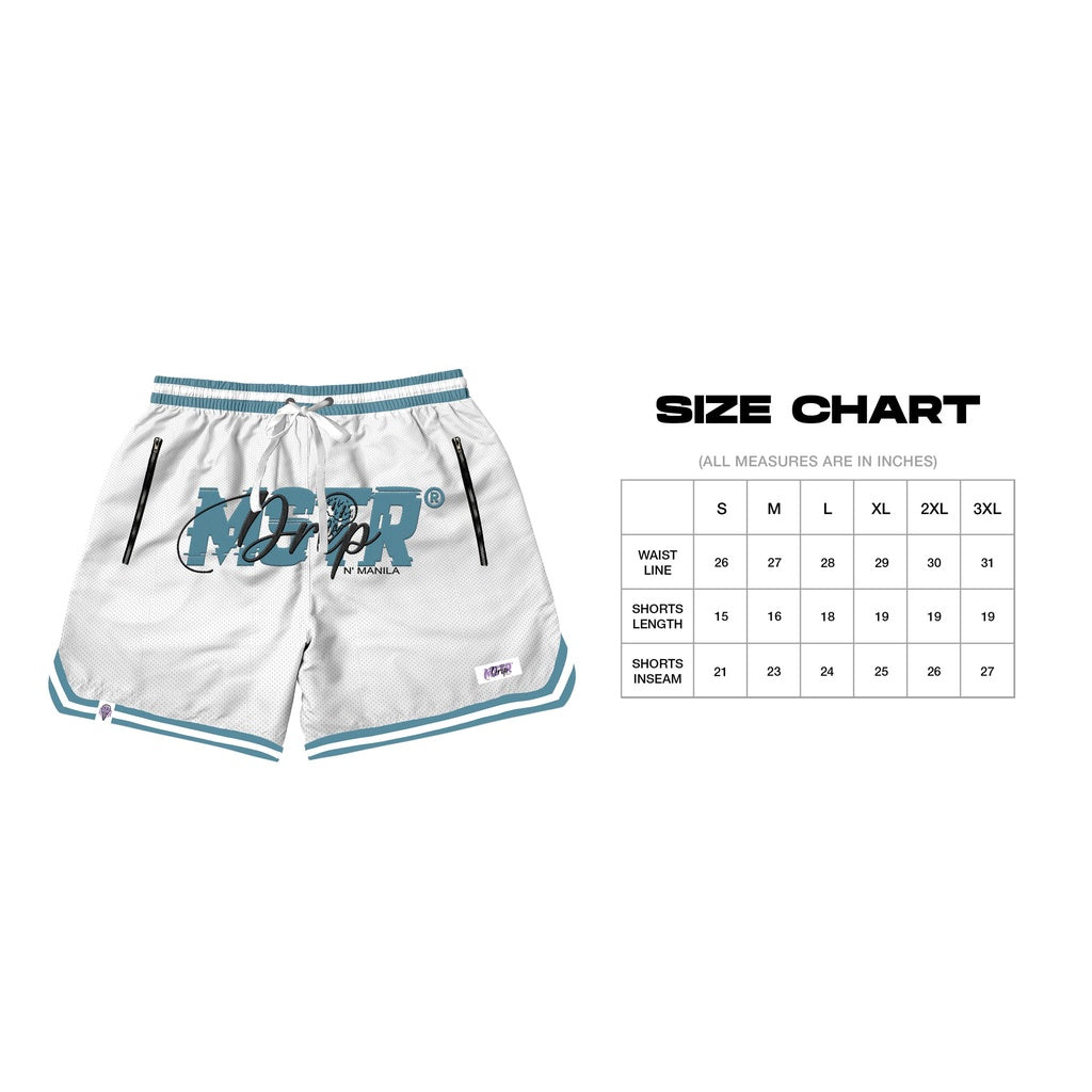 MSTR X DRIP COLLAB - PATCH MESH SHORT (WHITE)