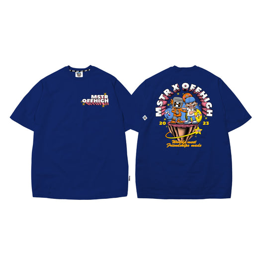 MSTR X OFFHIGH - TIME OFF COLLECTION "FRIENDSHIP MADE" TSHIRT (ROYAL BLUE)