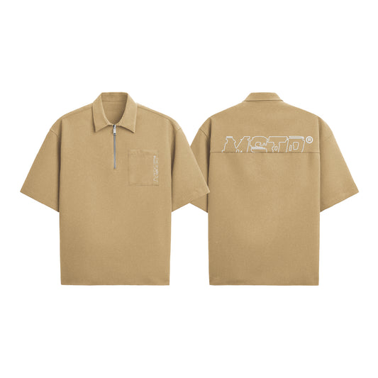 MSTR - ZIP COLLECTION "ZIP" POLO SHIRT (KHAKI)