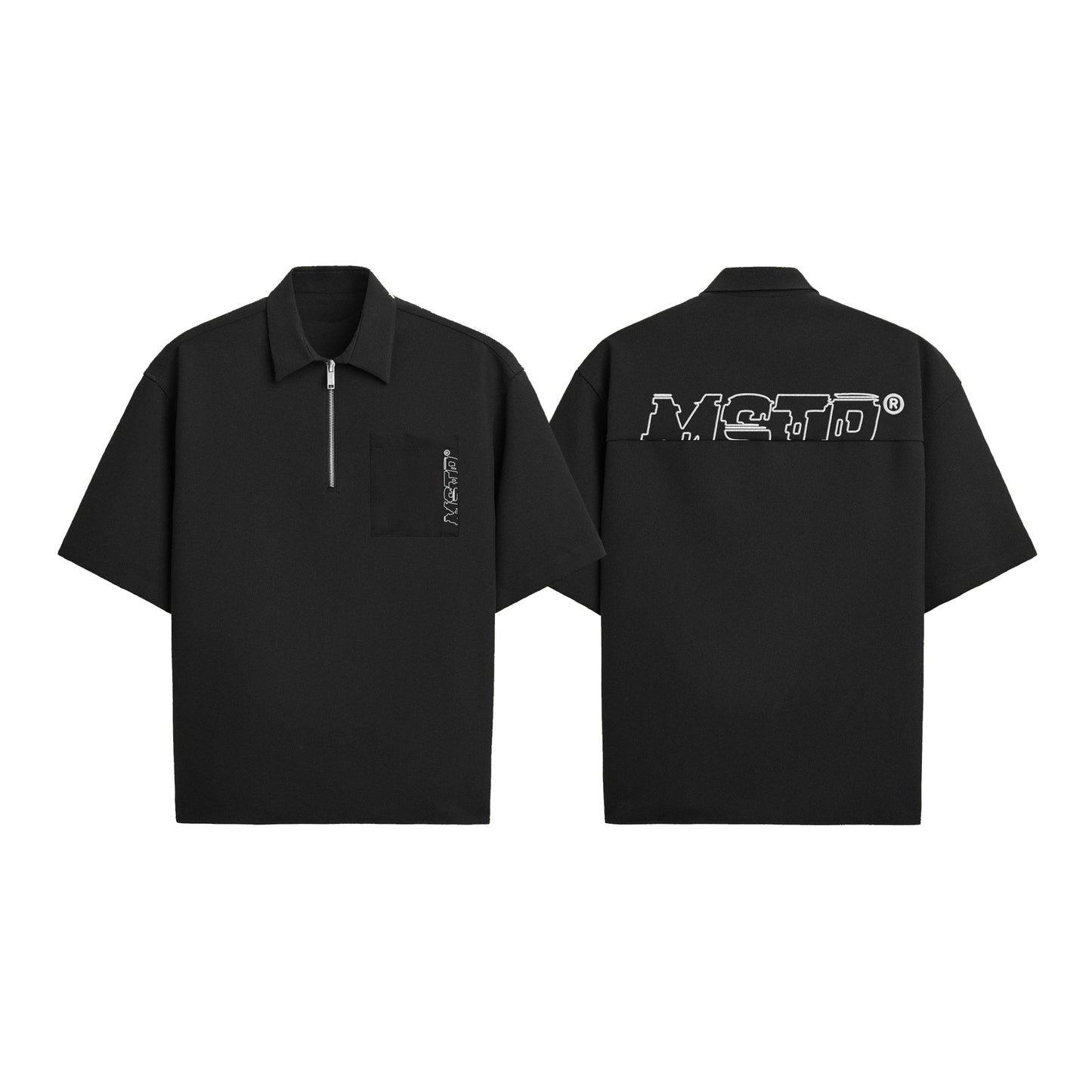 MSTR - ZIP COLLECTION "ZIP" POLO SHIRT (BLACK)