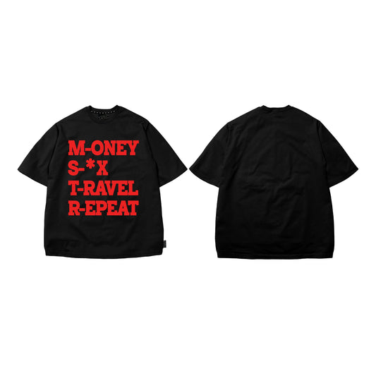 MSTR - SILICONE COLLECTION "DENOTE" BOXY TSHIRT (BLACK)
