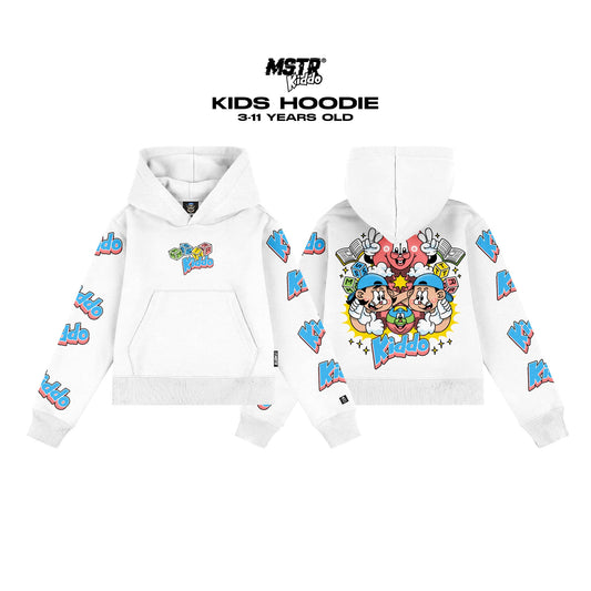 MSTR - YOUTHFUL COLLECTION "GOODJOB" KIDS HOODIE (WHITE)