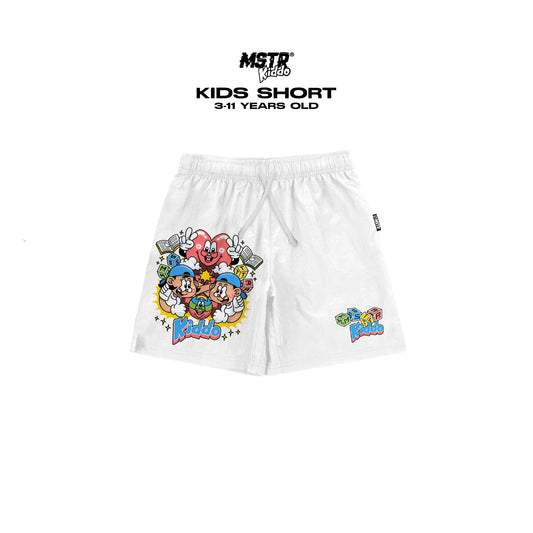 MSTR - YOUTHFUL COLLECTION "GOODJOB" KIDS SHORT (WHITE)