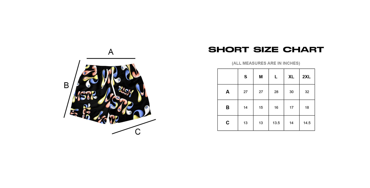 MSTR - ESCALATE COLLECTION "FIZZ" MESH SHORT (BLACK)