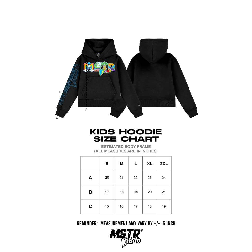 MSTR - YOUTHFUL COLLECTION "KIDDO" KIDS HOODIE (BLACK)