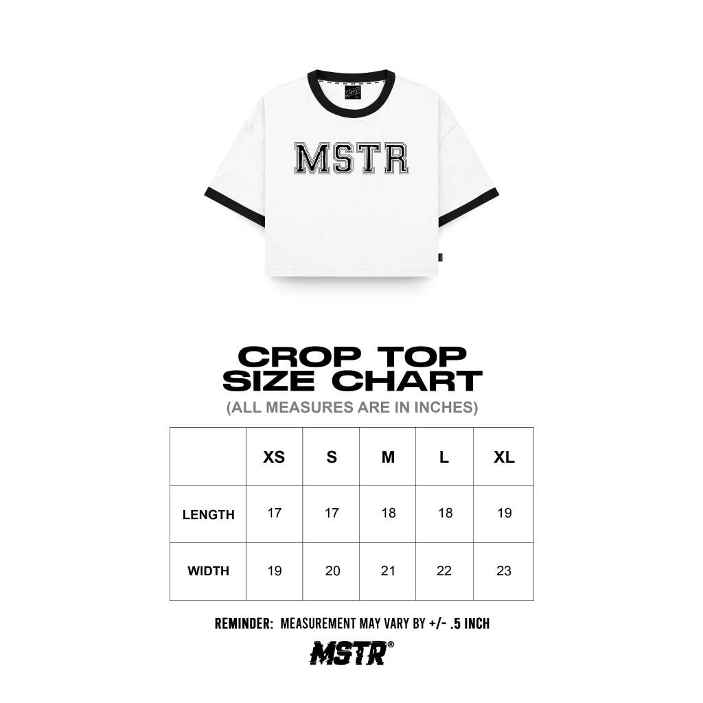 MSTR - ACKRO COLLECTION "BEHIND" WOMEN CROPTOP (WHITE)