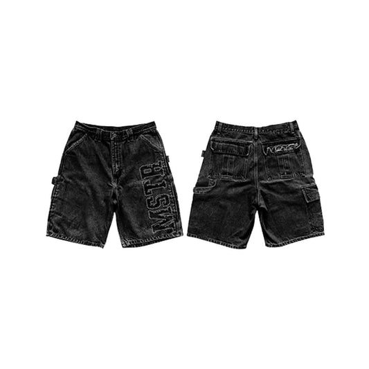 MSTR - DENIM COLLECTION "BEHIND" DENIM SHORT (BLACK)
